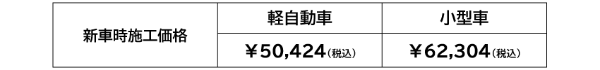キラコートEX 新車時施工価格